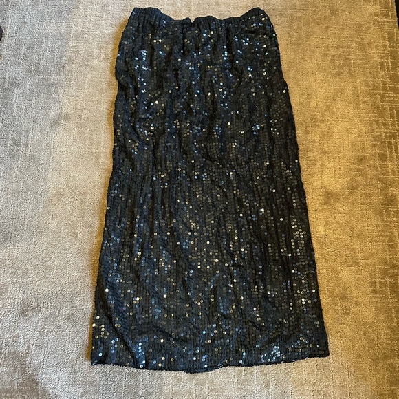 Vintage Silk Sequin Maxi Skirt - Picture 4 of 4